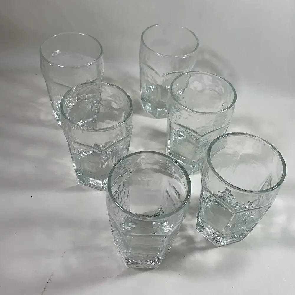 Libbey 6 Piece Set Glass Chivalry Juice Cocktail Rocks Bar Glasses New